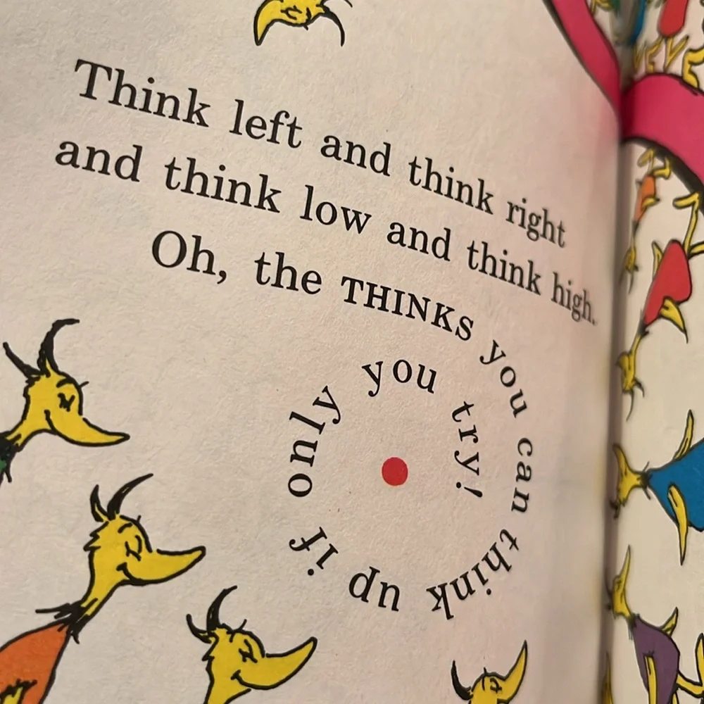 Oh, The Thinks You Can Think! Hardcover picture kids’ book by Dr. Seuss 1975